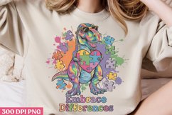 Embrace Differences PNG, Autism Sublimation PNG Product Image 2