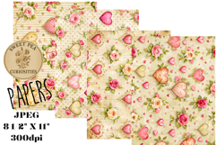 Valentine, Pink, Papers, Junk Journal Product Image 1