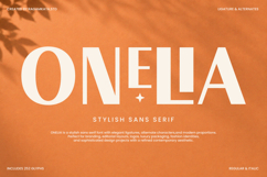 Onelia - Stylish Sans Serif Font Product Image 1