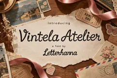 Vintela Atelier Retro Ribbon Script Font for Logos Product Image 1