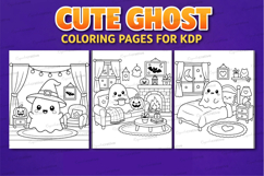 Cute Ghost Coloring Pages for Kids: Adorable Halloween Color Product Image 1