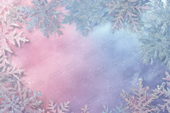 Glitter Snowflakes on Soft Pastel Background for Winter Product Image 1