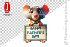 Cute Rat Clipart - PNG File Product Image 1