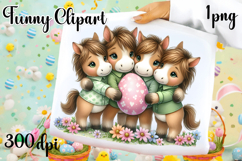 Spring animal clipart|Cute hors easter animals clipart Product Image 1