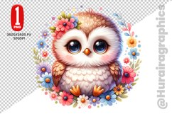 Cute Owl Clipart - PNG File Product Image 1