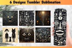 Halloween Art Tumbler Wrap Sublimation Design PNG Product Image 1