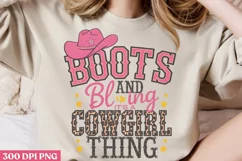 Boots and Bling PNG, Pink Western Sublimation PNG Product Image 2