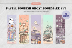 Pastel Bookish Ghost Bookmark Set,Cute Cottagecore Fantasy Product Image 1