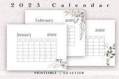 2023 Calendar, Floral Calender for 2023, Monthly Planner Product Image 1