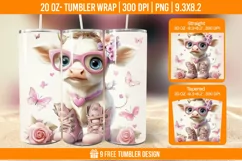 Highland Cow Tumbler Wrap Designs, Sublimation Wrap Product Image 1