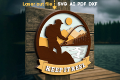 Fishing SVG laser cut files for Glowforge Product Image 1