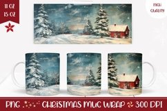 Winter Forest Mug Sublimation, Cozy Winter Mug Design Product Image 1