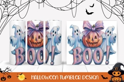 Cartoon Halloween Ghost Tumbler, Boo Halloween Tumbler Product Image 1