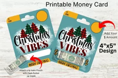 Christmas Money Card PNG Design - Christmas Vibes Money Card Product Image 1