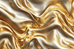 Gold &amp; white fabric with smooth, flowing folds &amp; shiny Product Image 1