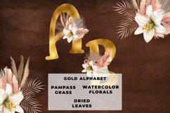 Gold Boho Floral Alphabet Product Image 1