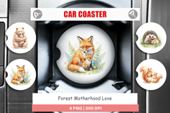Forest Motherhood Love Car Coaster Product Image 1