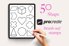50 Geometric Shape Procreate Stamps Product Image 1