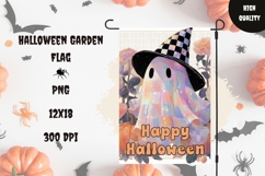 Glitter Halloween Garden Flag, Welcome Garden Flag Product Image 1