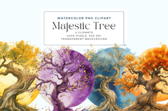 Watercolor Majestic Tree Cliparts Product Image 1