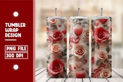 Heart Flower Tumbler Wrap Design Product Image 1