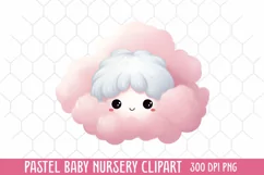 Pastel Baby Nursery Clipart, Baby Nursery Clipart Product Image 1