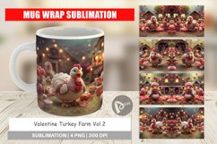 Mug sublimation design Valentine Turkey Farm Product Image 1
