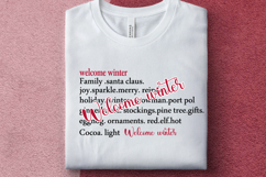 Welcome Winter Words SVG, Merry Christmas SVG, Christmas Swe Product Image 1