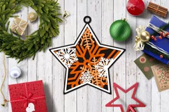 Christmas SVG Ornament | 3d Layered SVG Star | Ornaments SVG Product Image 2