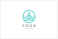 Infinity Yoga Logo Design Vector Illustration Product Image 1