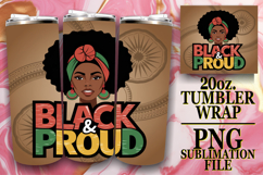 Happy hearts 20oz tumbler wrap, Black Woman Product Image 1