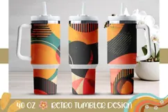 Retro Tumbler Template, Retro 40 Oz Tumbler Wrap Design Product Image 1