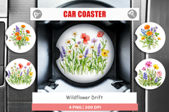 Car Coaster Wildflower Drift Product Image 1