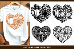 Hearts Pumpkin SVG, Fall SVG, Thanksgiving SVG, Autumn SVG Product Image 1