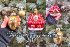 Hand Decorating Christmas Tree with Ornaments Product Image 1