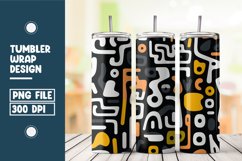 Abstract Shapes Outline Pattern Tumbler Wrap Product Image 1