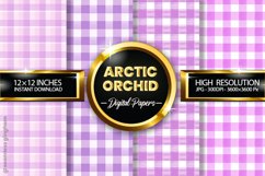 Arctic Orchid Gingham Digital Papers 04 Variations Product Image 1