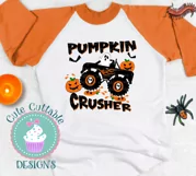 Halloween Pumpkin truck svg, Pumpkin Crusher Monster Truck Product Image 2