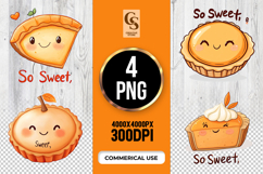 Cute Sweet Pie Clipart Sublimation PNG Product Image 1