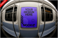 Subway Poster Mockup Fisheye Lens Mo Product Image 1