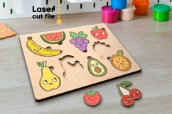 Fruits Baby Puzzle SVG Laser cut file for Glowforge Product Image 1