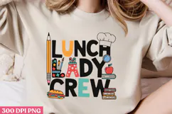 LUNCH LADY CREW PNG, Lunch Lady Sublimation PNG Product Image 2