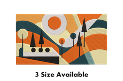 Abstract Landscape Nature Scene Embroidery Design Product Image 1