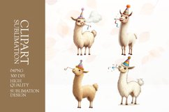 Funny liama clipart sublimation png Product Image 1