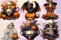 Vintage Halloween Sublimation Clipart, Vintage Halloween PNG Product Image 2