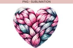 Valentine knitted heart png design for T-shirts Product Image 1