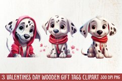 Cute Valentine Dog Clipart, Valentines Day Dog Clipart Product Image 1