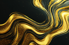 Gold and black swirling patterns on a dark background Product Image 1