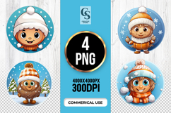 Cute Winter Kids clipart sublimation png Product Image 1
