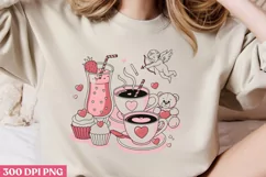 Coffee Valentine's Day PNG, Cozy Valentine Sublimation PNG Product Image 2